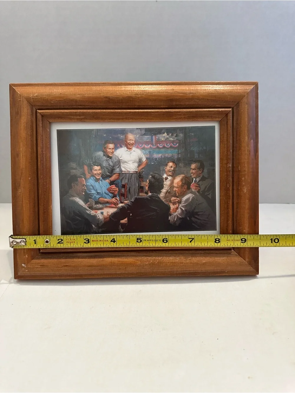 Grand Ol’ Gang Framed Wall Art Print Republican Presidents Poker Game